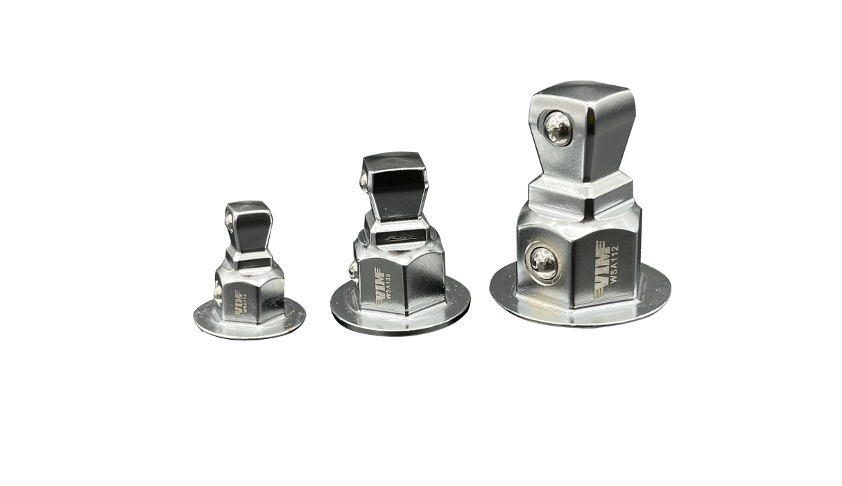 VIM Tools WSA100 3 Piece Wrench Wobble Socket Adapter Set