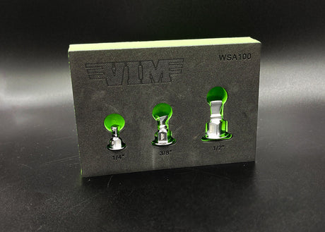 VIM Tools WSA100 3 Piece Wrench Wobble Socket Adapter Set