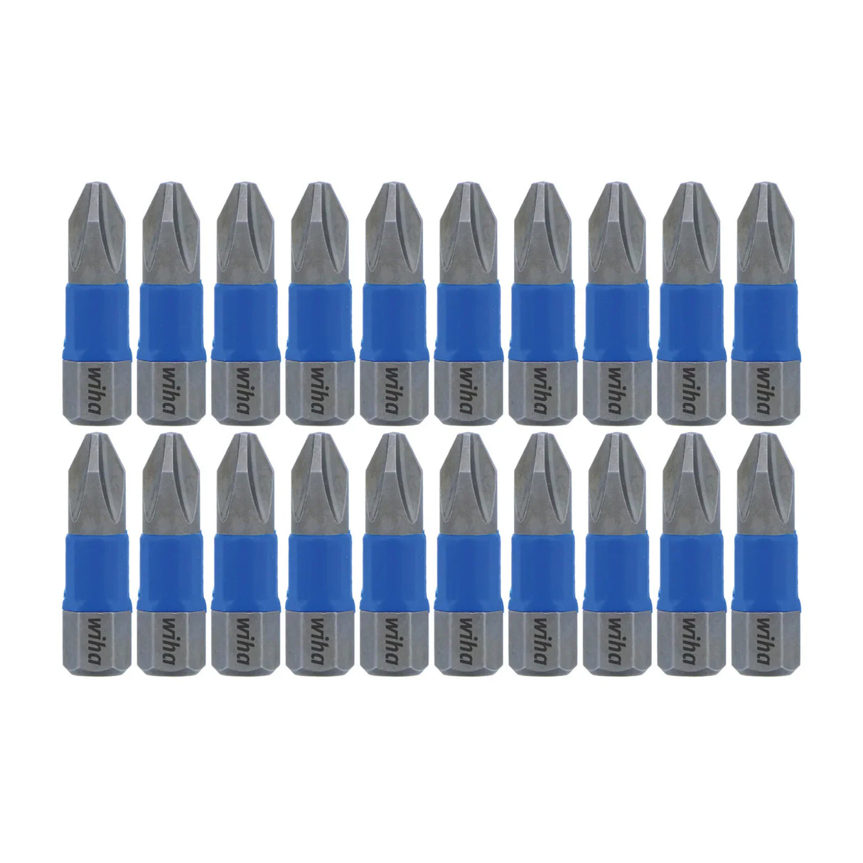 Wiha 70042 TerminatorBlue Impact Bit Phillips #2 - 1 Inch - 20 Pack
