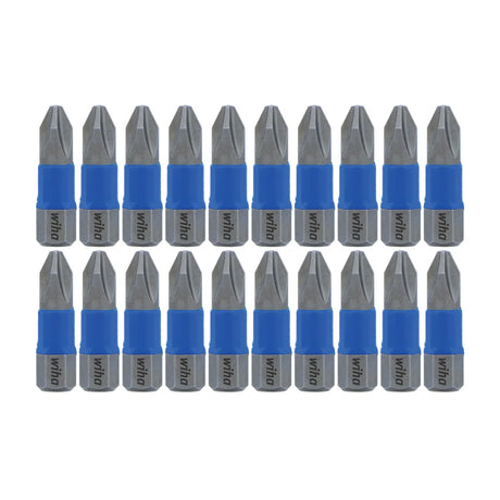 Wiha 70042 TerminatorBlue Impact Bit Phillips #2 - 1 Inch - 20 Pack