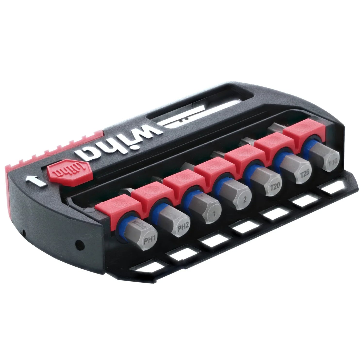 Wiha 70098 8 Piece BitBuddy TerminatorBlue Impact Bit Set With Magnetic Bit Holder - 1 Inch Bits