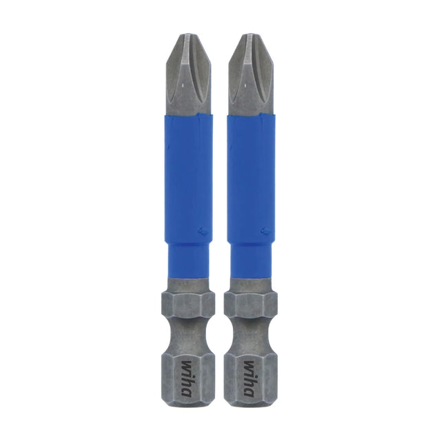 Wiha 70202 TerminatorBlue Impact Bit Phillips #2 - 2 Inch - 2 Pack