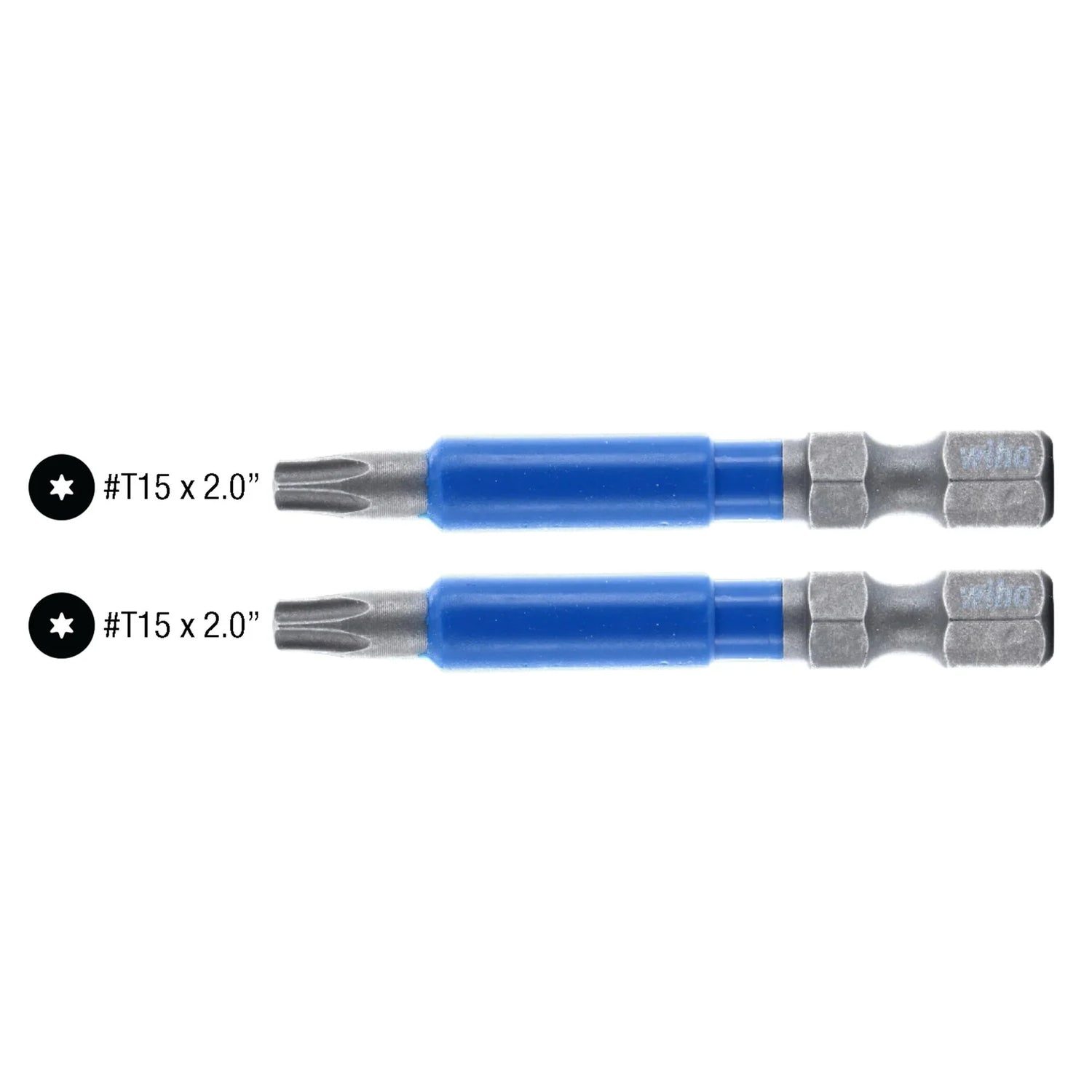Wiha 70218 TerminatorBlue Impact Bit Torx T15 - 2 Inch - 2 Pack