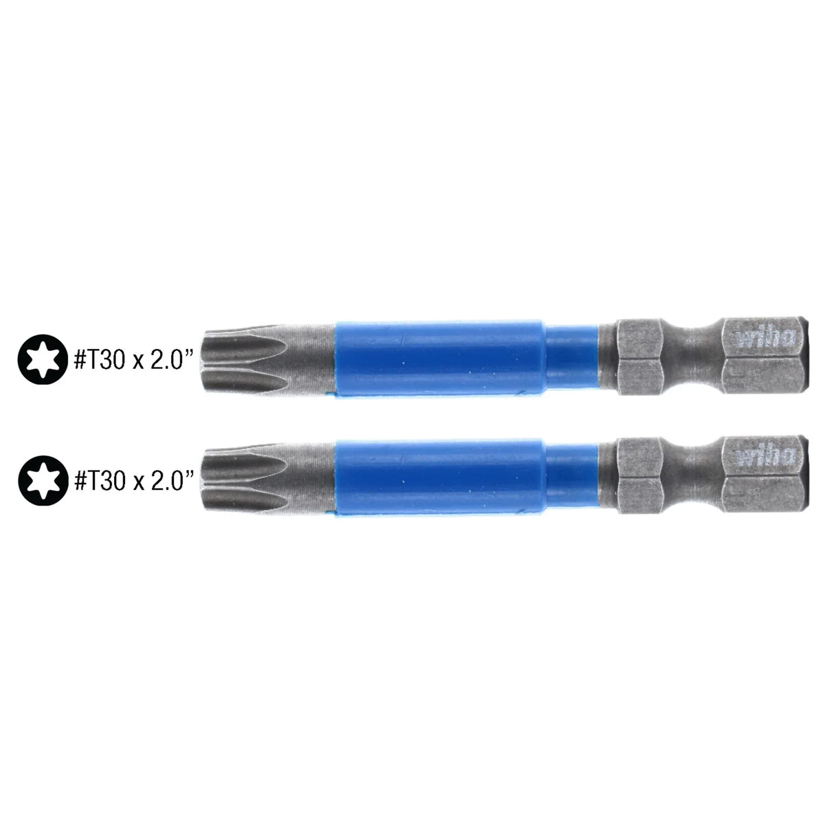 Wiha 70222 TerminatorBlue Impact Bit Torx T30 - 2 Inch - 2 Pack