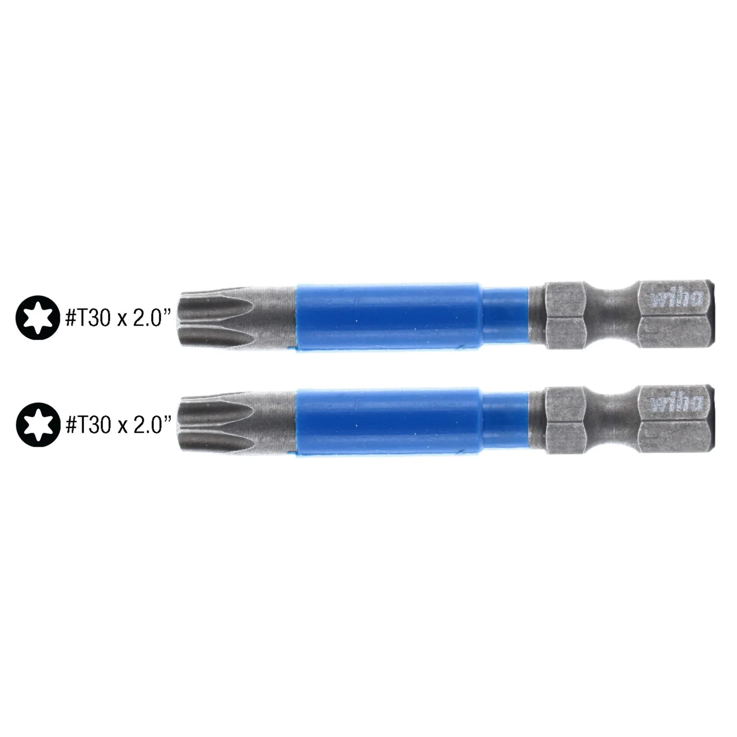 Wiha 70222 TerminatorBlue Impact Bit Torx T30 - 2 Inch - 2 Pack