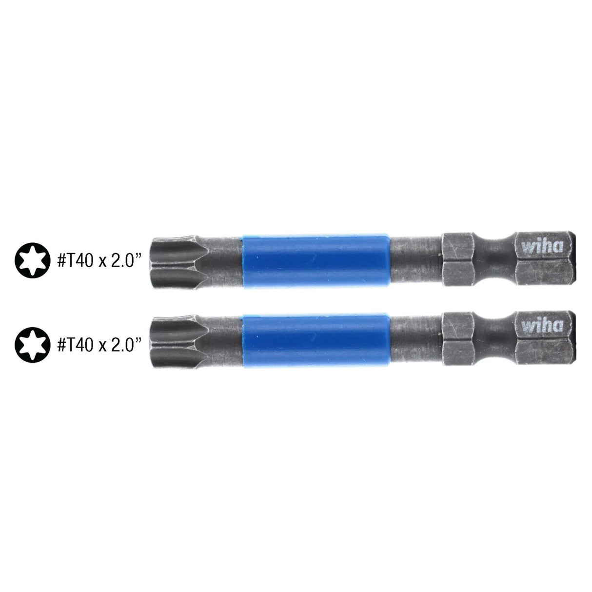 Wiha 70223 TerminatorBlue Impact Bit Torx T40 - 2 Inch - 2 Pack