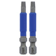 Wiha 70225 TerminatorBlue Impact Bit Square #2 - 2 Inch - 2 Pack