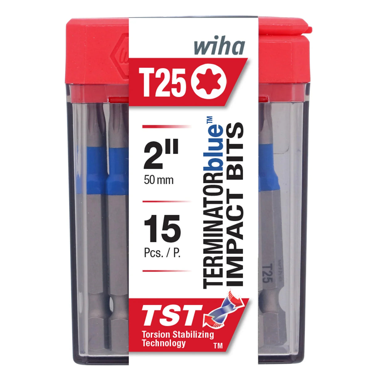Wiha 70260 TerminatorBlue Impact Bit Torx T25 - 2 Inch - 15 Pack