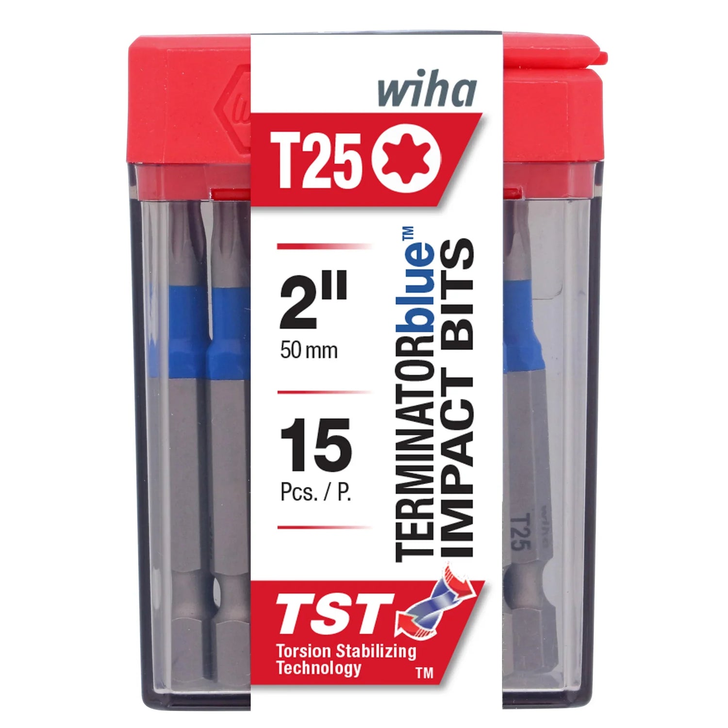 Wiha 70260 TerminatorBlue Impact Bit Torx T25 - 2 Inch - 15 Pack