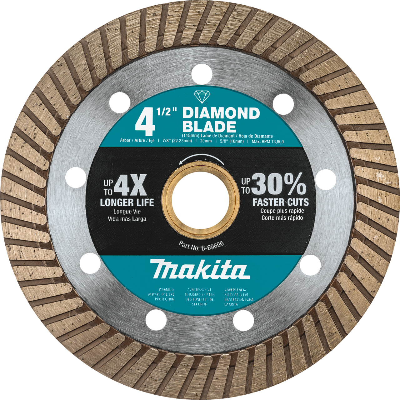 4‑1/2" Diamond Blade, Turbo, General Purpose