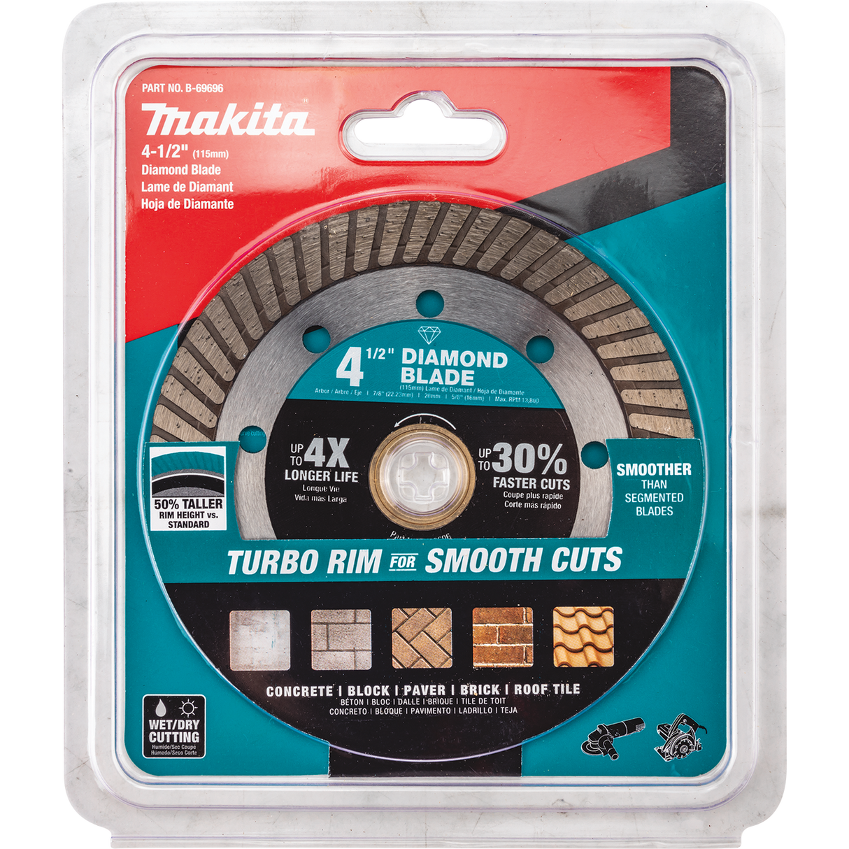 4‑1/2" Diamond Blade, Turbo, General Purpose