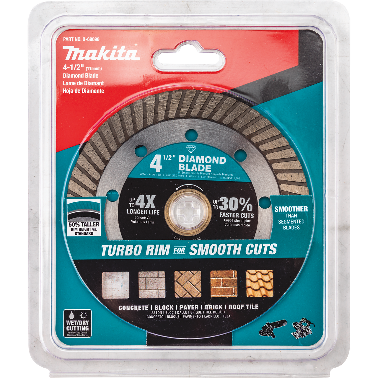 4‑1/2" Diamond Blade, Turbo, General Purpose