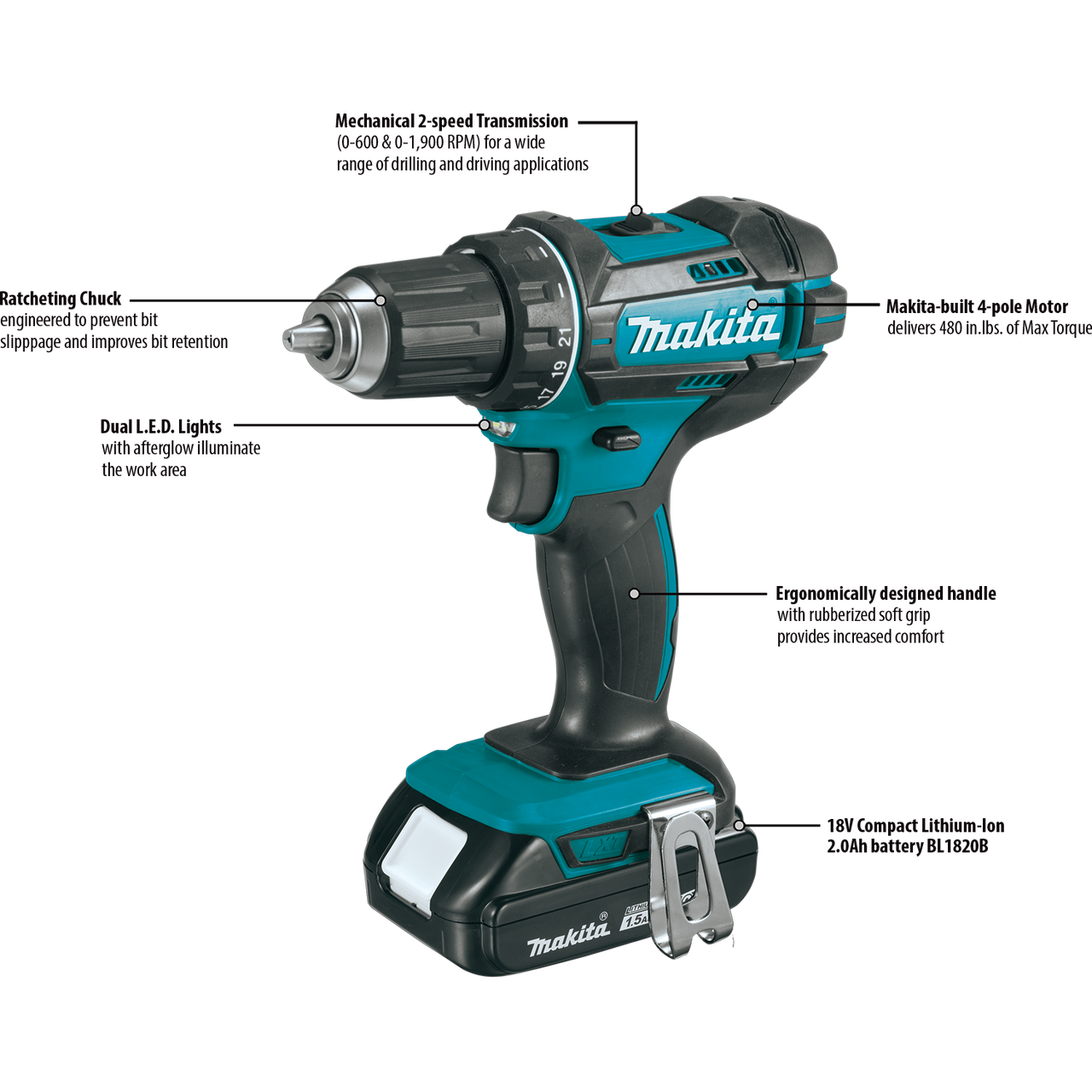 18V LXT® Lithium‑Ion Compact Cordless 2‑Pc. Combo Kit (1.5Ah)
