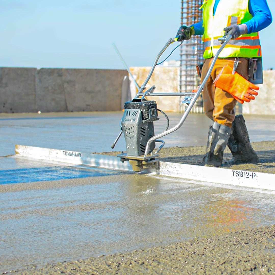 Battery Powered Vibrating Concrete Power Screed 36V/5Ah Float Finishing Tool (Choose 4ft, 6ft, 8ft, 10ft, 12ft, 14ft)