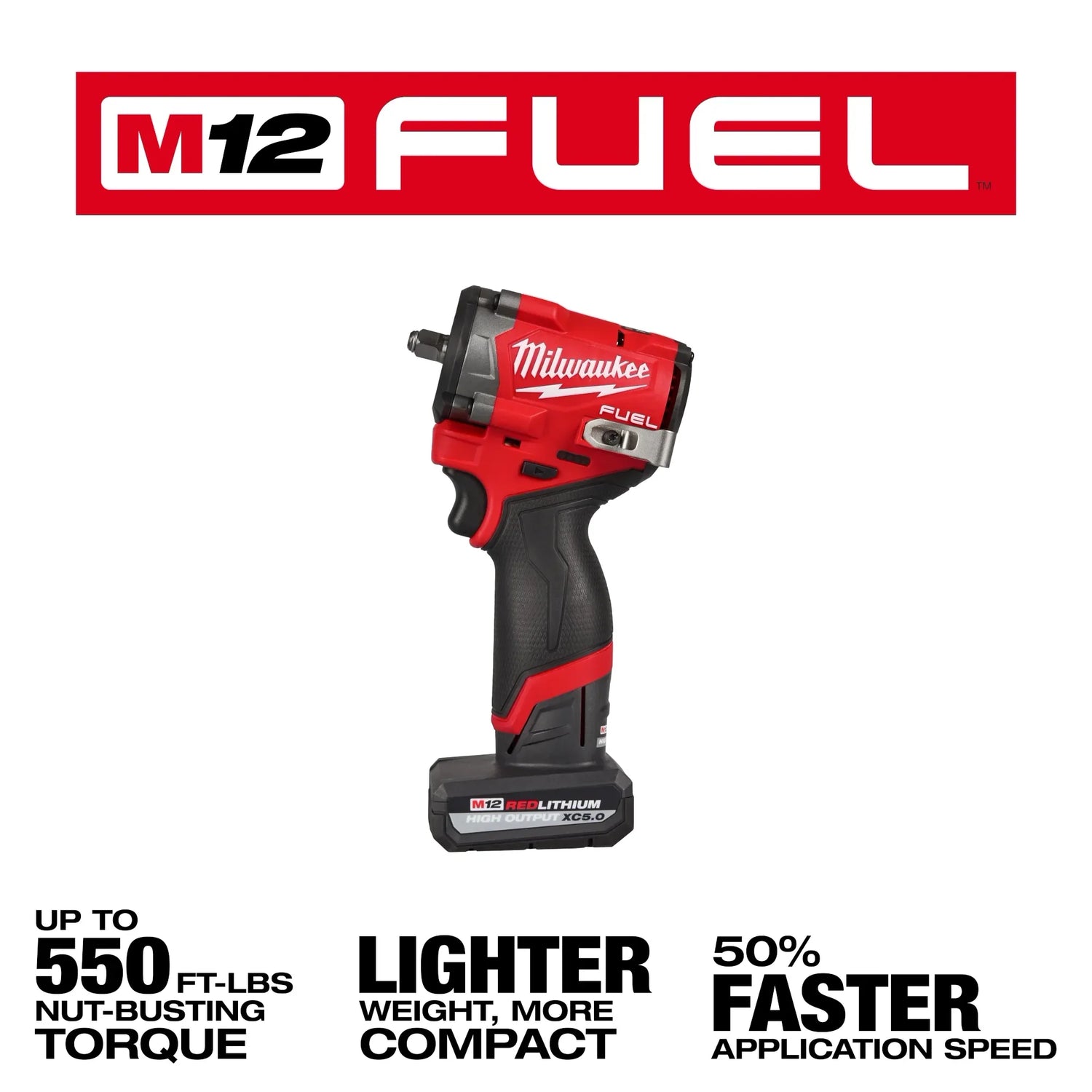 Milwaukee 2562-22 M12 Fueltrade Stubby 3/8 Impact Wrench Kit