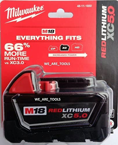 Milwaukee 48-11-1850 XC 5.0 Battery 18V RedLithium