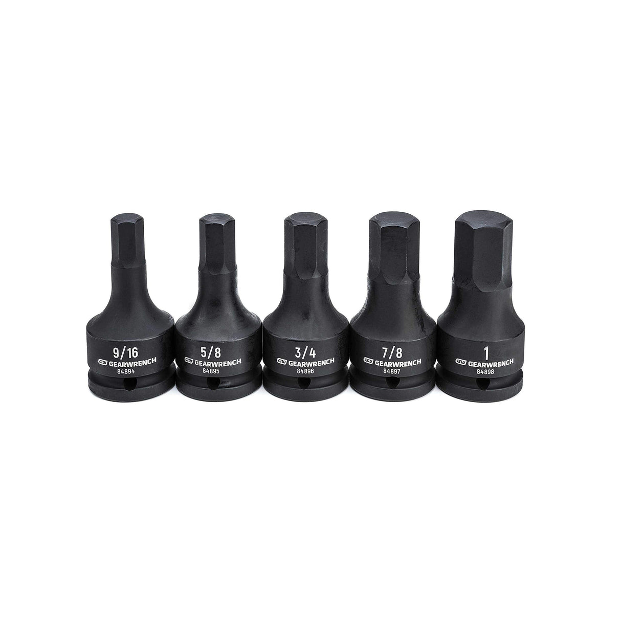 GEARWRENCH 84899 5 Pc. 3/4" Drive Hex Bit Impact Socket