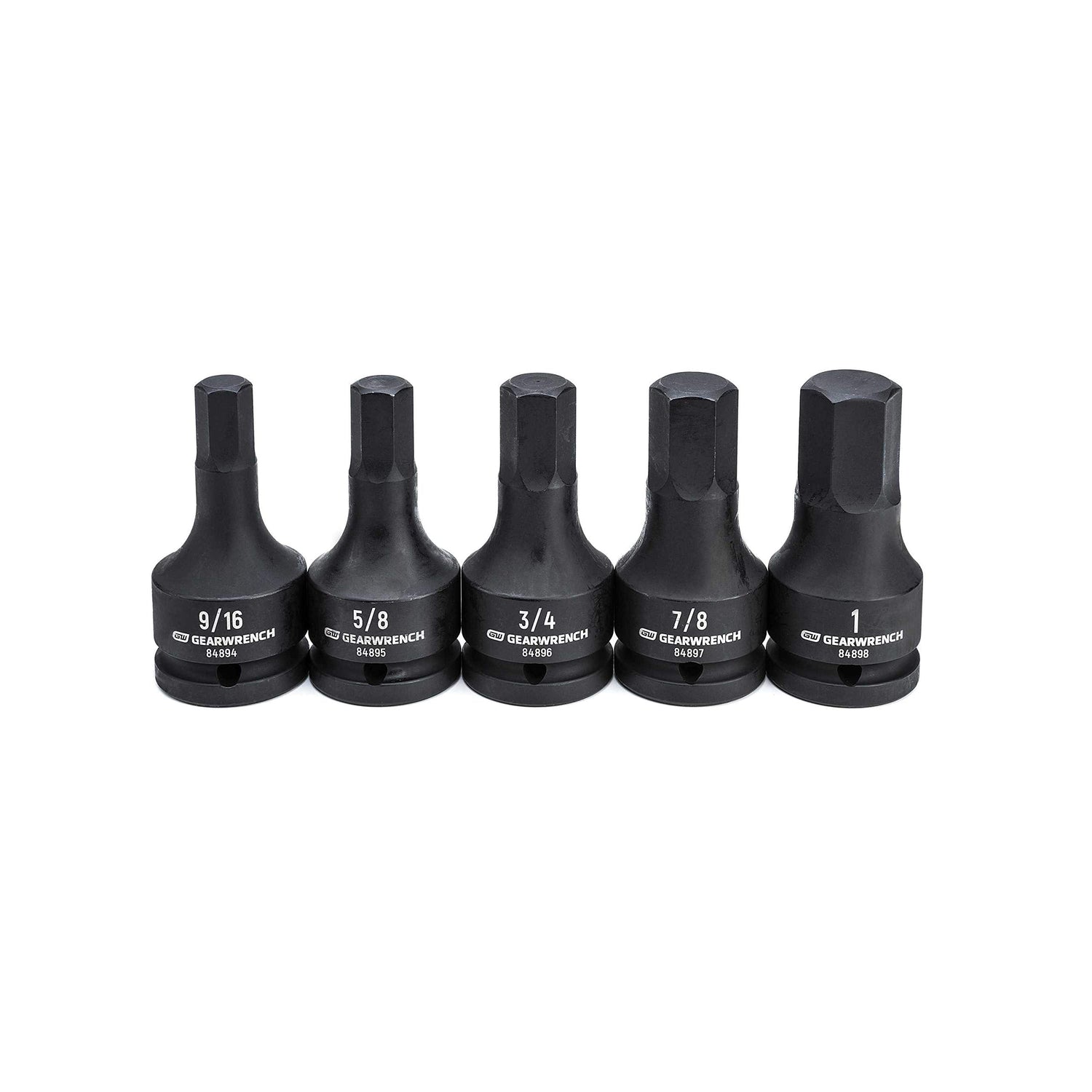 GEARWRENCH 84899 5 Pc. 3/4" Drive Hex Bit Impact Socket