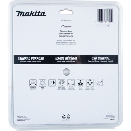 9" Diamond Blade, Segmented, General Purpose