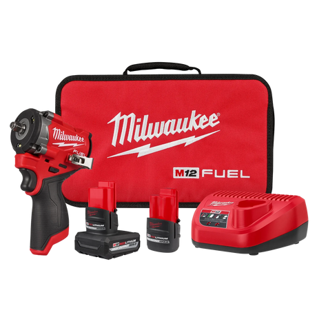 Milwaukee 2562-22 M12 Fueltrade Stubby 3/8 Impact Wrench Kit