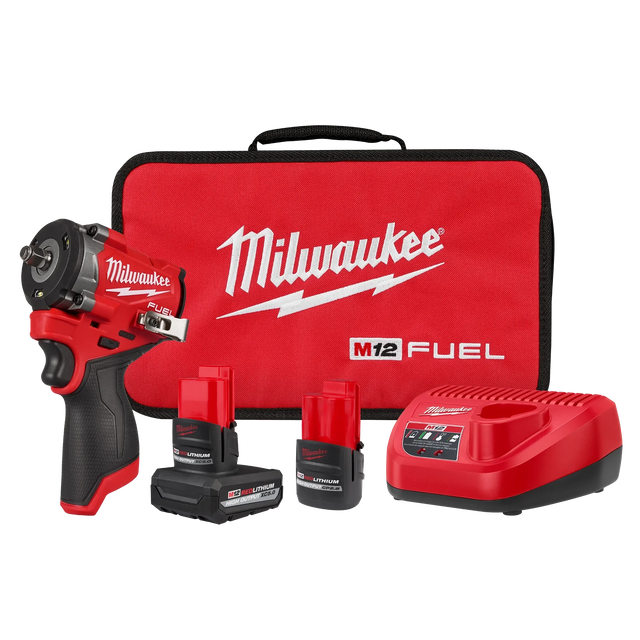 Milwaukee 2562-22 M12 Fueltrade Stubby 3/8 Impact Wrench Kit