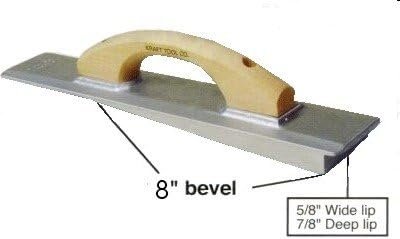 Kraft Tool CF066H-8 16" x 3-1/4" (8" Bevel) Cast Magnesium Beveler Float with Wood Handle