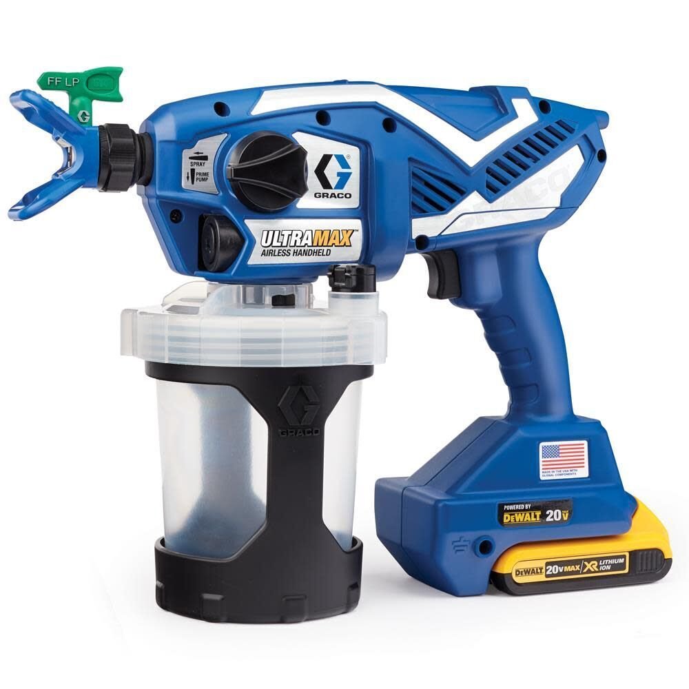 Graco 17M367 UltraMAX Cordless Paint Sprayer with 20V MAX DeWalt Battery
