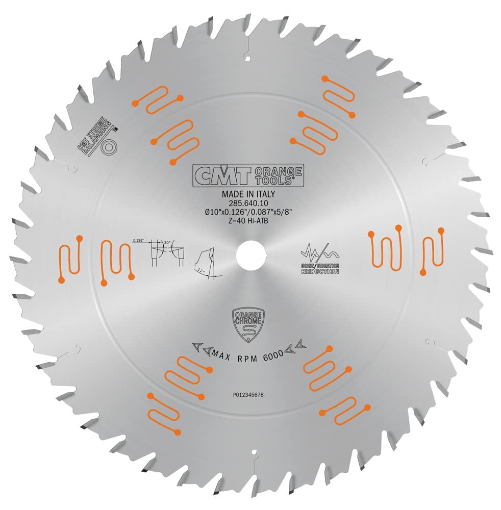 CMT 285.640.10 10" Orange Chrome General Purpose Blade
