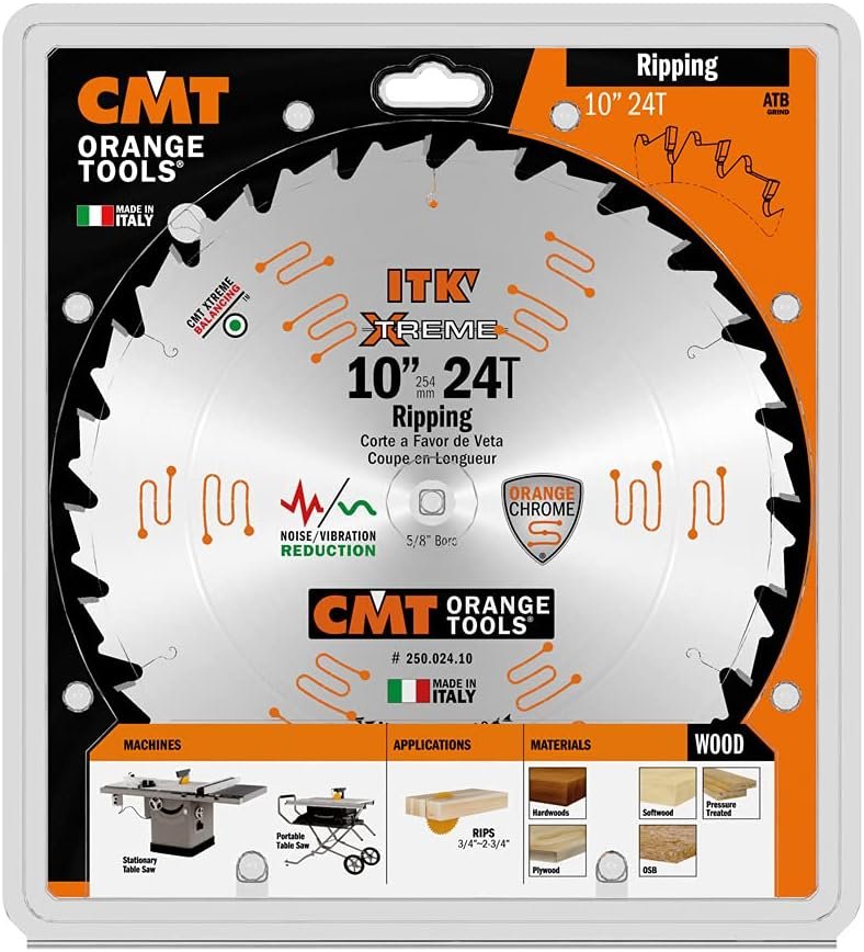 CMT 250.024.10 10" ITK Ripping Blade