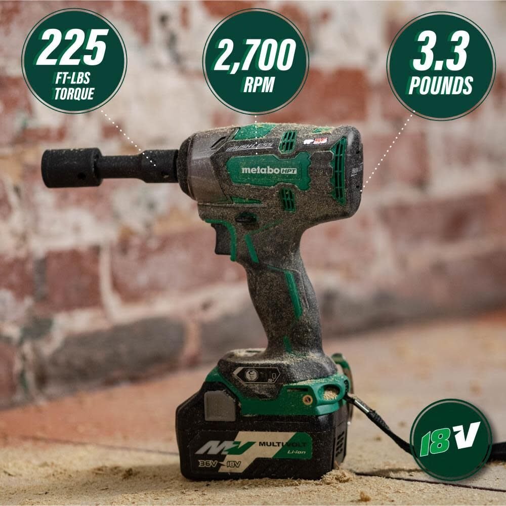 Metabo WR18DBDL2Q4M HPT 18V 1/2-in Brushless Impact Wrench (Bare Tool)