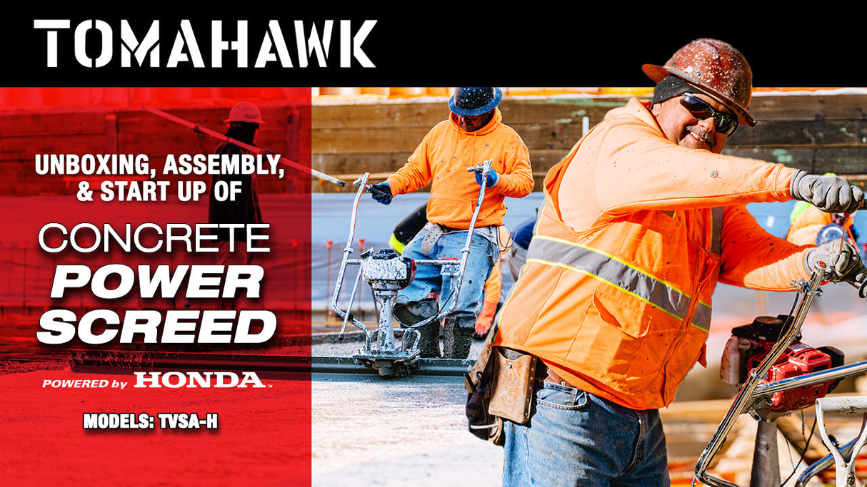 Tomahawk PRO Series Honda Power Screed Single Magnesium Blade Bundle (Choose 4ft, 6ft, 8ft, 10ft, 12ft, 14ft, 16ft)
