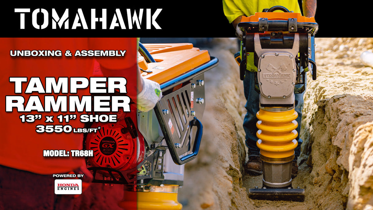 Transport Wheel Kit for 10" Tamper Shoe for Tomahawk Tamping Rammer