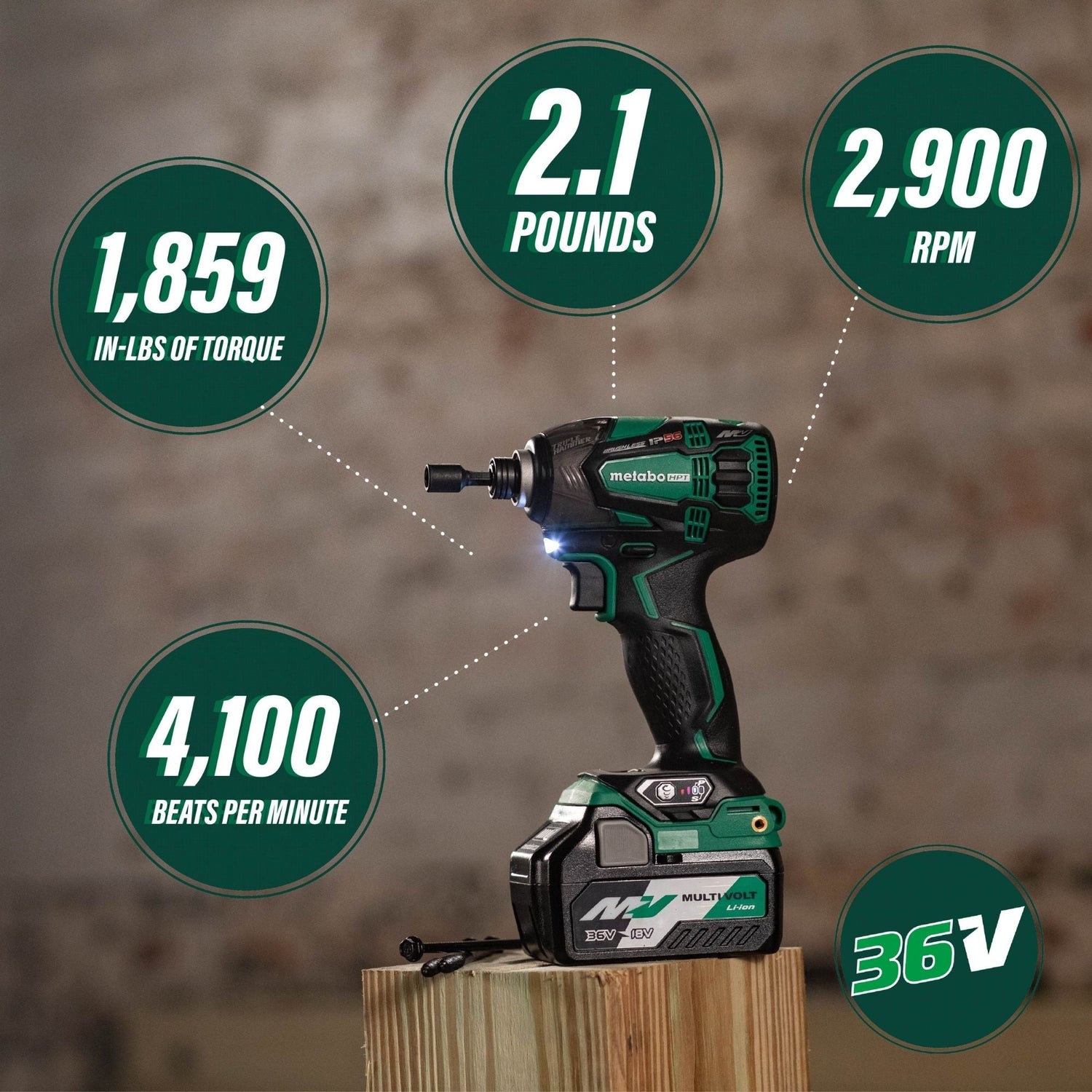 Metabo HPT WH36DBGM Kit with Battery and Charger