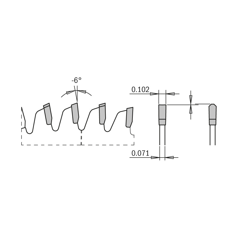 CMT 254.096.12 ITK Non-Ferrous Metal Melamine 12" Blade
