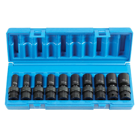Grey Pneumatic 1210UMSD 3/8" Drive Semi-Deep Length Universal Set