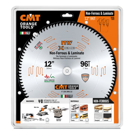 CMT 254.096.12 ITK Non-Ferrous Metal Melamine 12" Blade