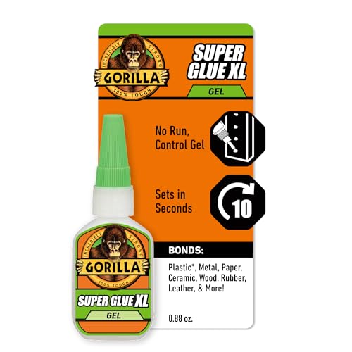 Gorilla 102433 Super Glue Gel XL Clear Glue 25 Gram (Pack of 1) - All Purpose and Fast Setting for Projects and Repairs