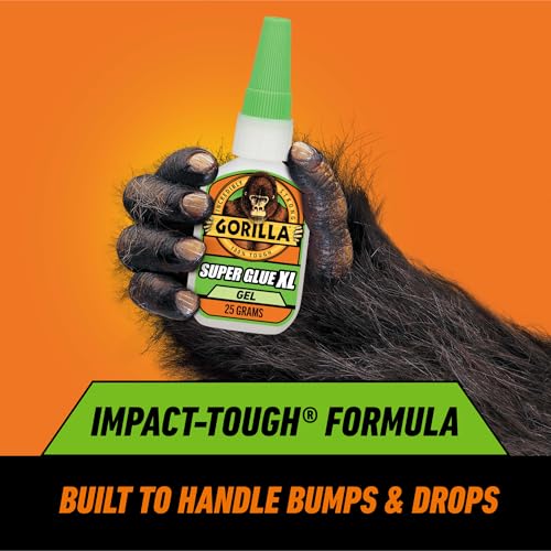 Gorilla 102433 Super Glue Gel XL Clear Glue 25 Gram (Pack of 1) - All Purpose and Fast Setting for Projects and Repairs