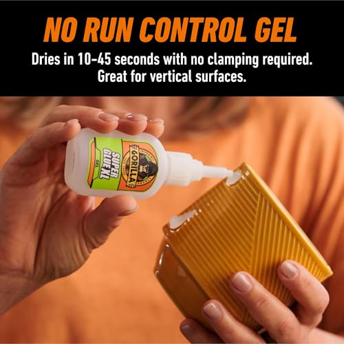 Gorilla 102433 Super Glue Gel XL Clear Glue 25 Gram (Pack of 1) - All Purpose and Fast Setting for Projects and Repairs