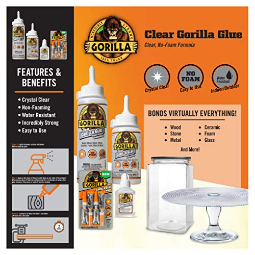 Gorilla 4500102 Clear Glue 1.75 Ounce Bottle (Pack of 1)