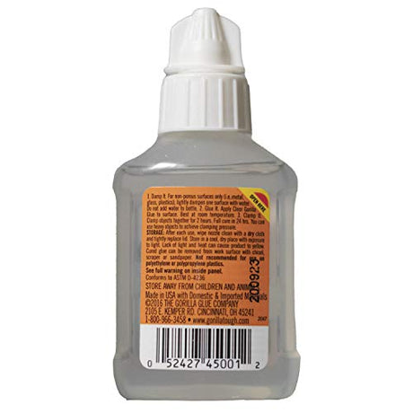 Gorilla 4500102 Clear Glue 1.75 Ounce Bottle (Pack of 1)