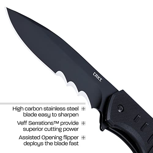 CRKT 6885 Ignitor Everyday Carry Assisted Folding Knife with Liner Lock