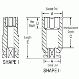 Grey Pneumatic 910MDS 1/4" Drive x 10mm Deep Length Surface Drive Impact