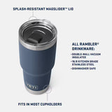 Yeti Rambler 30 oz Black with Magslide Lid