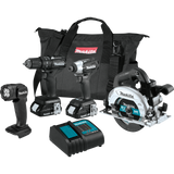 Makita CX401SYB Sub-Compact 4 Pc. Kit with BONUS BL1850B Battery