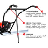 Tomahawk Battery Power Screed 36V 7ah Single Aluminum Blade Bundle (Choose 4ft, 6ft, 8ft, 10ft, 12ft, 14ft)