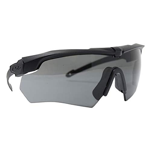 ESS Crossbow Suppressor 2X Ballistic Eyeshield Kit – Black Frames / Clear & Smoke Gray Lenses (EE9007-03)