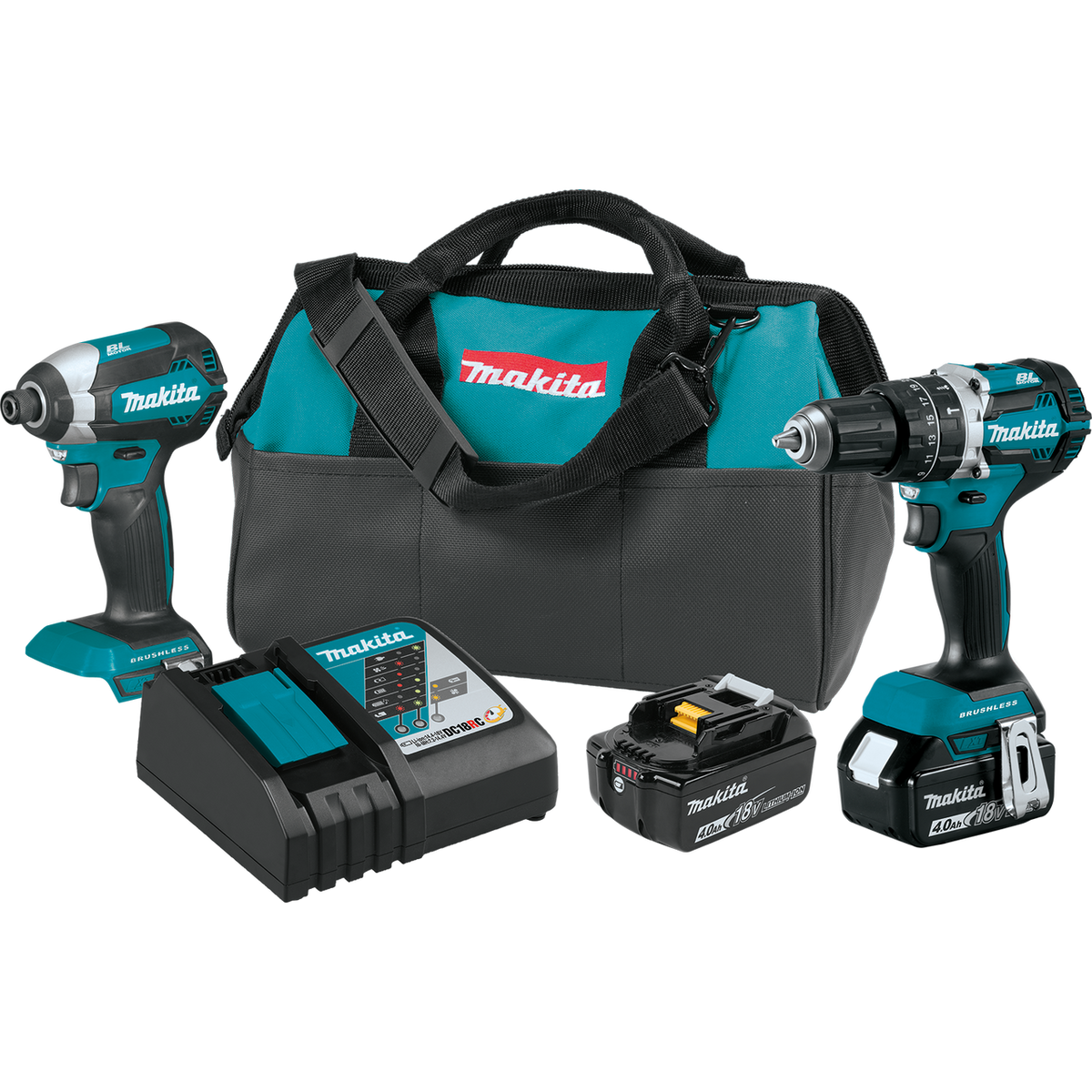 Makita XT269M 18V LXT® Lithium‑Ion Brushless Cordless 2‑Pc. Combo Kit ...