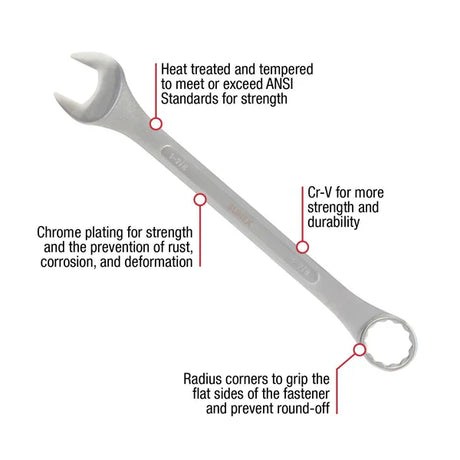 Sunex 97010A 10-Pc Sae Raised Panel Jumbo Combi Wrench Set