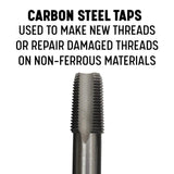 Drill America DWTPT1/8-1SET 6 Piece Carbon Steel NPT Pipe Tap Wooden Case Set